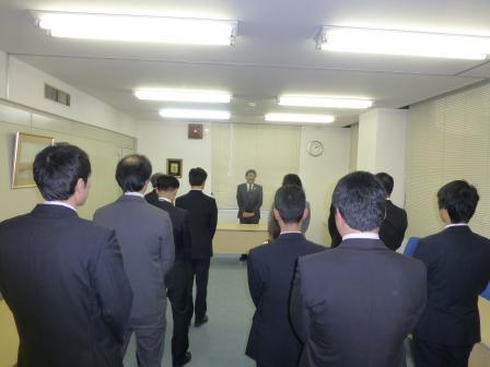 滋賀県市町村職員共済組合で訓示する市長