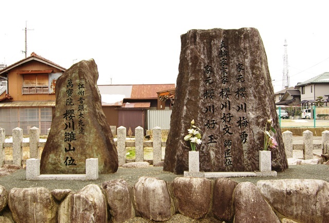 金屋町金念寺にある雛山碑の写真