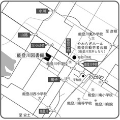 能登川図書館の地図画像