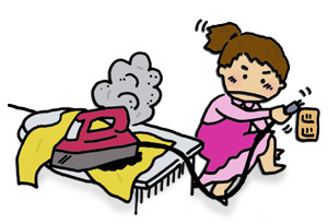 イラスト：電気器具から火が出たら