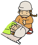 イラスト：救出・救護訓練イメージ