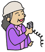 イラスト：情報収集・伝達訓練イメージ