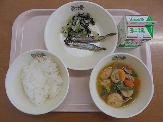 写真：蒲生学校給食センタ－の給食