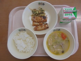 写真：蒲生学校給食センタ－の給食