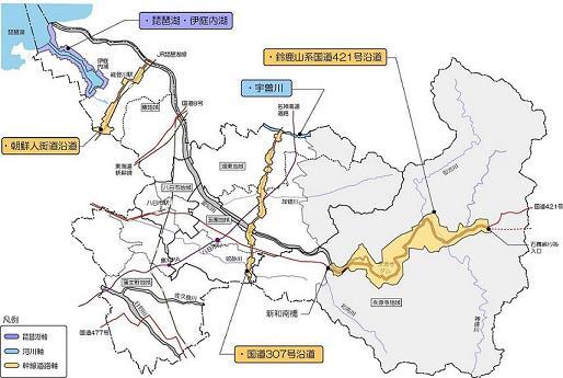 地図：景観形成重点地域