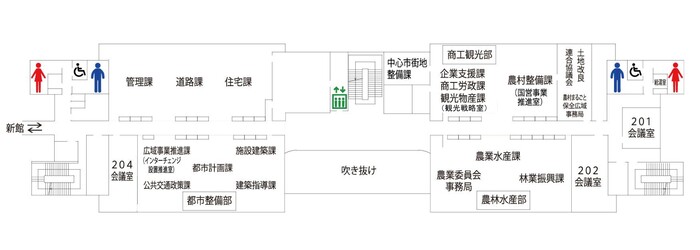 イラスト：本館2階フロア図