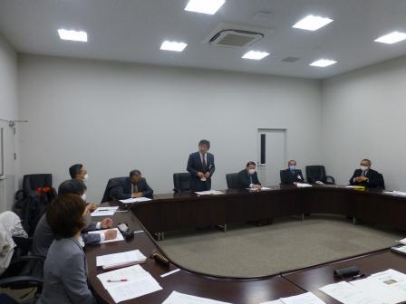 写真：市合同農政懇談会で挨拶をする市長