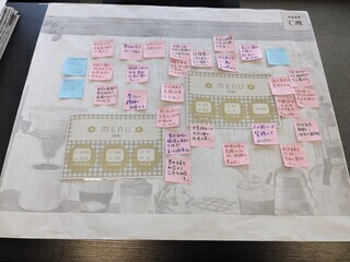 写真:総務常任委員会で出た意見の付箋の一覧