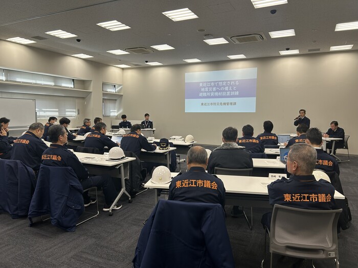 写真：参集訓練の様子