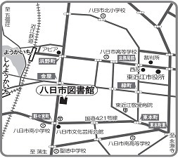 八日市図書館の地図