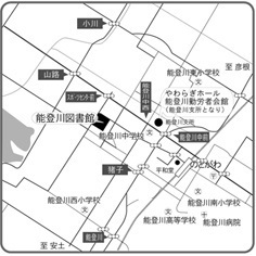 能登川図書館の地図