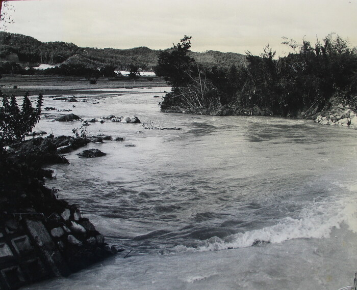 写真：蛇砂川の水害（昭和47年9月17日）