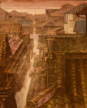市展賞「細い路地」