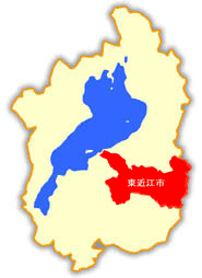 東近江市は滋賀県の東部に位置しています。